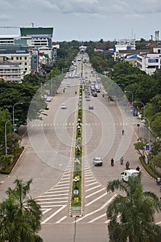 Traffic on Lane Xang avenue