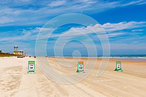 Traffic lanes on Beach of Daytona Beach Florida