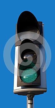 Traffic light with green light