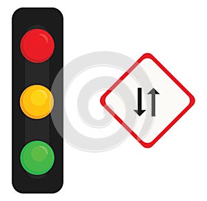 Traffic light, icon