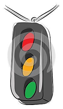 Traffic light, illustration, vector
