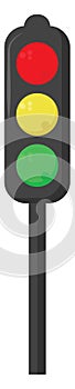 Traffic light, illustration, vector