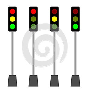 traffic light illustration vector