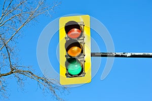 Traffic light Montreal downtown