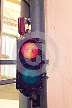 Traffic light, no passage, red light