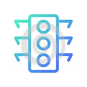 Traffic light pixel perfect gradient linear ui icon