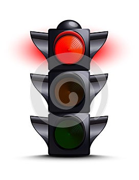 Traffic light on red