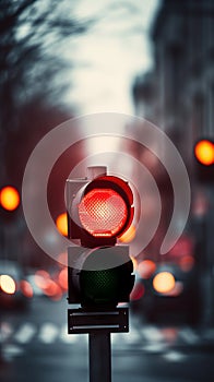 A traffic light is red and green, AI