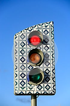 Traffic light sao luis of maranhao brazil photo