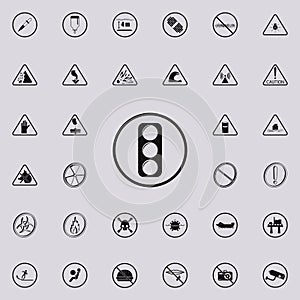 traffic light sign icon. Warning signs icons universal set for web and mobile