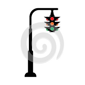 Traffic light sign symbol,icon illustration design template