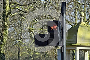 Traffic light signal for equestrians