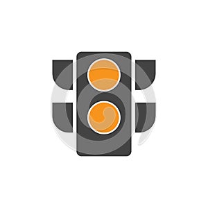 Traffic Light signal Icon Vector Design Template