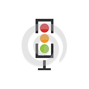 Traffic Light signal Icon Vector Design Template