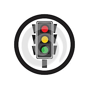 Traffic Light signal Icon Vector Design Template