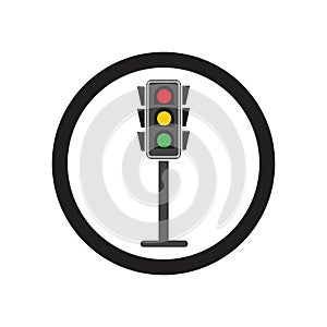 Traffic Light signal Icon Vector Design Template