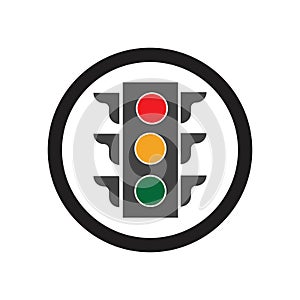 Traffic Light signal Icon Vector Design Template