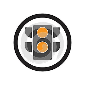 Traffic Light signal Icon Vector Design Template