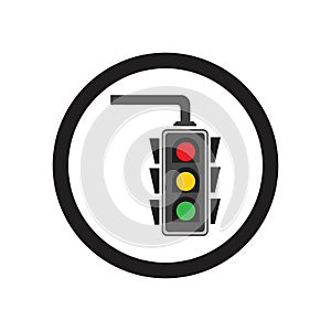 Traffic Light signal Icon Vector Design Template