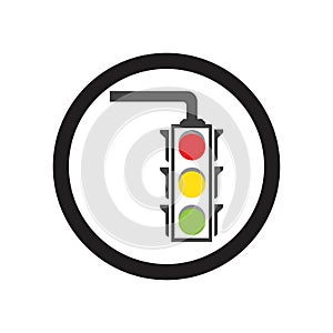 Traffic Light signal Icon Vector Design Template