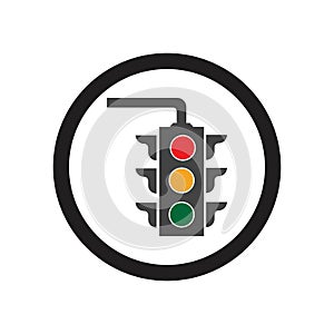 Traffic Light signal Icon Vector Design Template