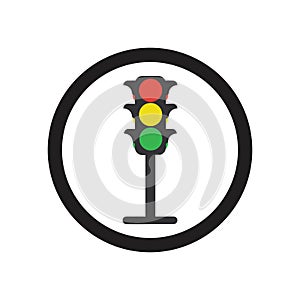 Traffic Light signal Icon Vector Design Template