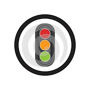 Traffic Light signal Icon Vector Design Template