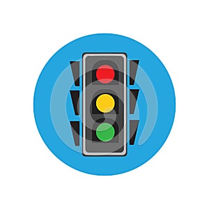 Traffic Light signal Icon Vector Design Template