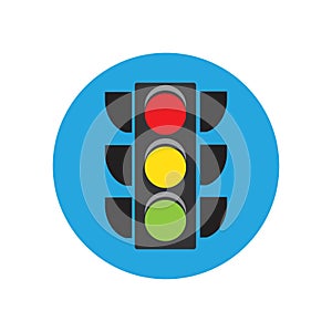 Traffic Light signal Icon Vector Design Template