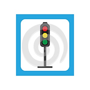 Traffic Light signal Icon Vector Design Template