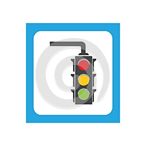 Traffic Light signal Icon Vector Design Template