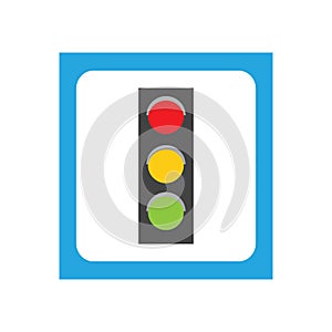 Traffic Light signal Icon Vector Design Template