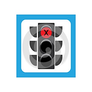 Traffic Light signal Icon Vector Design Template