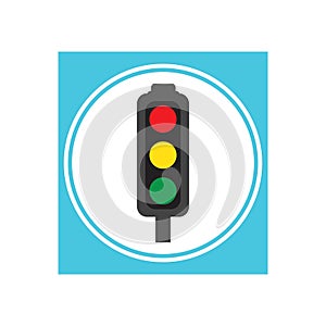 Traffic Light signal Icon Vector Design Template