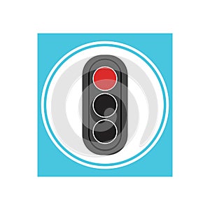 Traffic Light signal Icon Vector Design Template