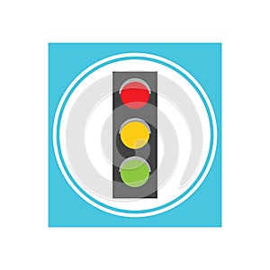 Traffic Light signal Icon Vector Design Template