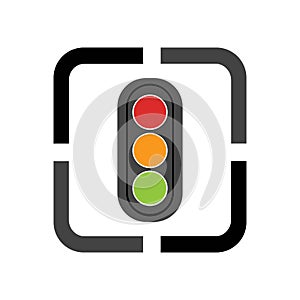 Traffic Light signal Icon Vector Design Template