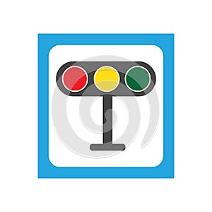 Traffic Light signal Icon Vector Design Template