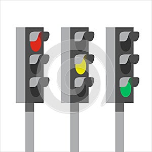 Traffic light signals vector illustration