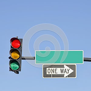 Traffic Light & Street Signs