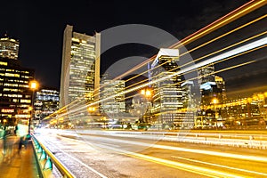 Traffic light trails in Boston