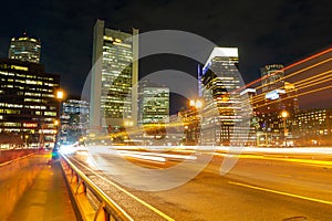 Traffic light trails in Boston