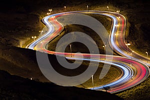 Traffic light trials night photography