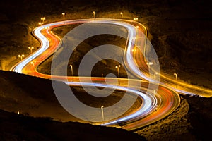 Traffic light trials night photography