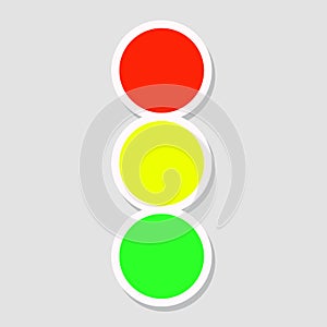 Traffic light. Vector illustration.