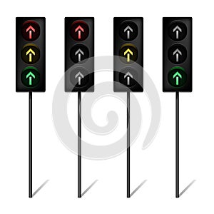 Traffic lights with arrows