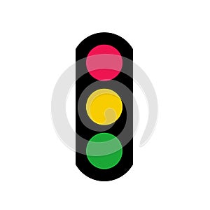 Traffic lights icon design, isolated on white background