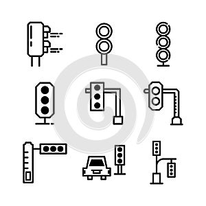 traffic lights icon or logo isolated sign symbol vector illustration