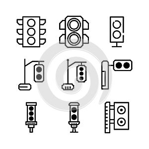 traffic lights icon or logo isolated sign symbol vector illustration