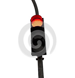 Traffic lights isolated over white background